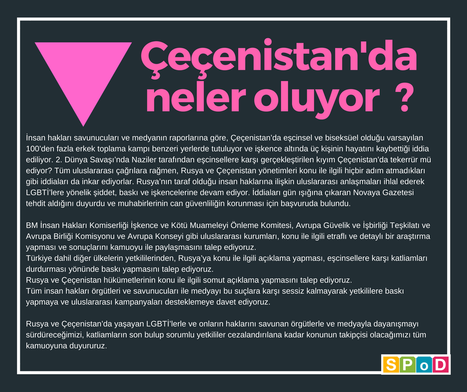 “Çeçenistan’da Eşcinsellere Yönelik Katliam Araştırılsın!”