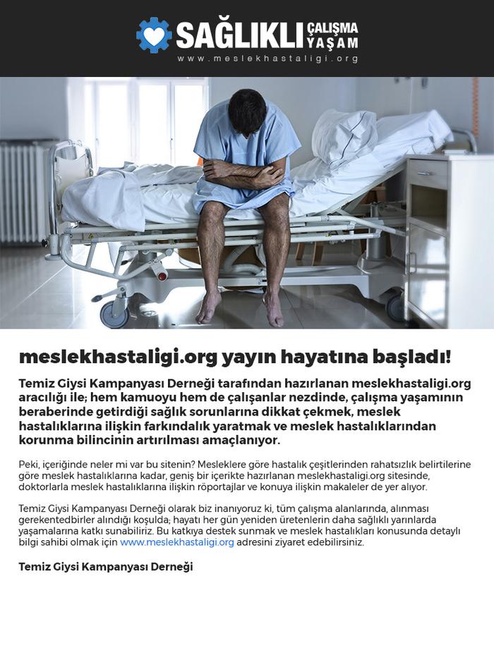 Türkiye’de bir ilk: İşçilere yönelik meslek hastalığı sitesi açıldı