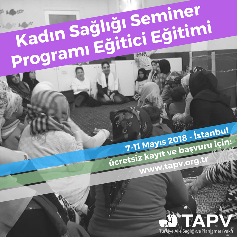 Türkiye Aile Sağlığı ve Planlaması Vakfı, Kadın Sağlığı Seminer Programı Düzenliyor