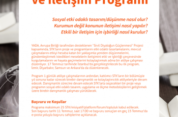 Etki Odaklı Tasarım Ve İletişim Programı Başvuruları Başladı