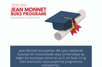 Jean Monnet Burs Programı 2020-2021 Akademik Yılı Başvuruları Başladı