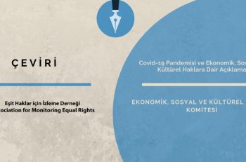 Covid-19 Pandemisi ve Ekonomik, Sosyal ve Kültürel Haklara Dair Açıklama