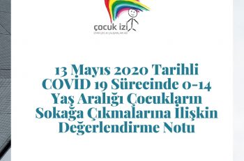 İzmir Çocuk Çalışmaları Ağı’ndan Çocukların Sokağa Çıkmalarına İlişkin Değerlendirme Notu