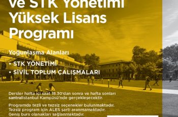 Sosyal Projeler ve STK Yönetimi Yüksek Lisans Programı Başvuruları Açıldı!