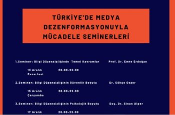 Türkiye’de Medya Dezenformasyonuyla Mücadele Seminerleri Başlıyor