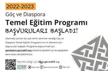 Göç ve Diaspora Temel Eğitim Programı Başvuruları Başladı