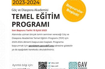 2023-2024 Göç ve Diaspora Akademisi Temel Eğitim Programı (TEP) Başvuruları Başladı