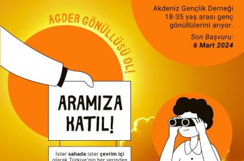 Akdeniz Gençlik Derneği Gönüllülerini Arıyor